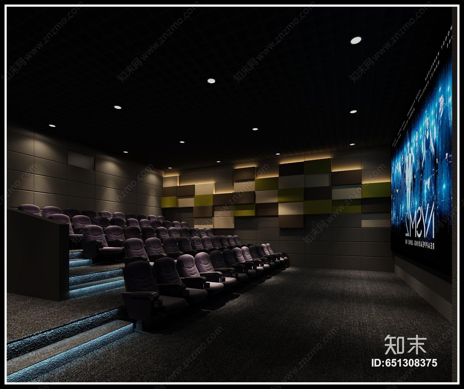 现代电影院3D模型下载【ID:651308375】