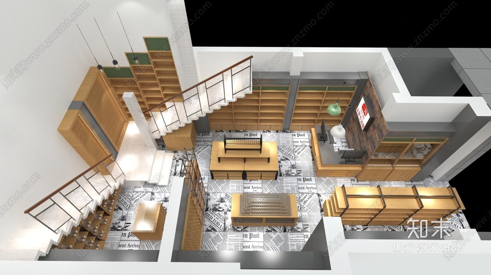 现代一凡文化生活馆文具店3D模型下载【ID:745378988】
