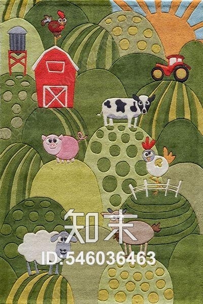 儿童房幼儿园早教地毯贴图下载【ID:546036463】
