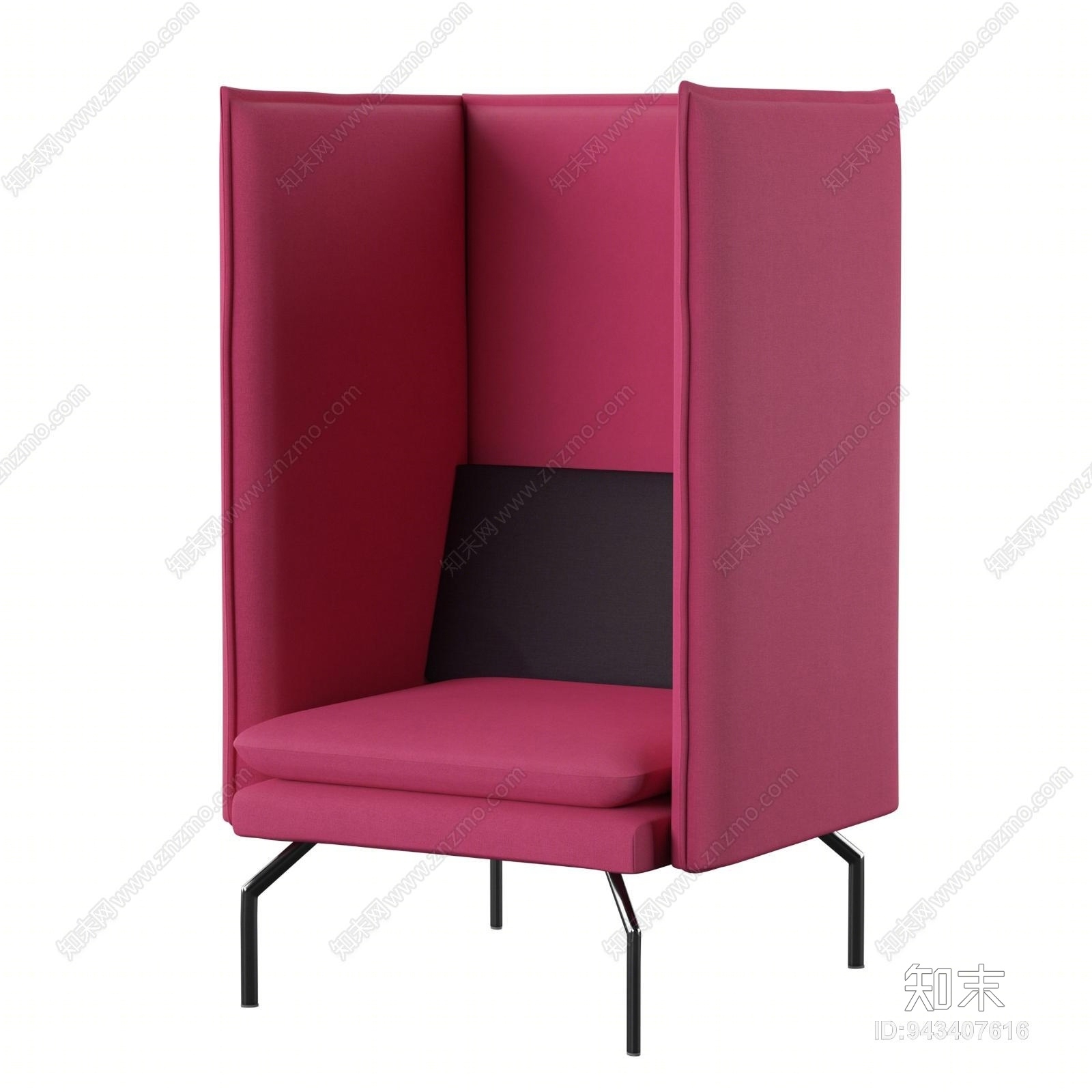 现代时尚高背沙发3D模型下载【ID:943407616】