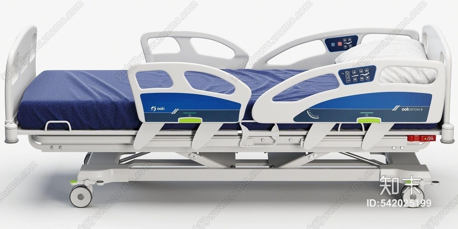 现代医院推床3D模型下载【ID:542025199】