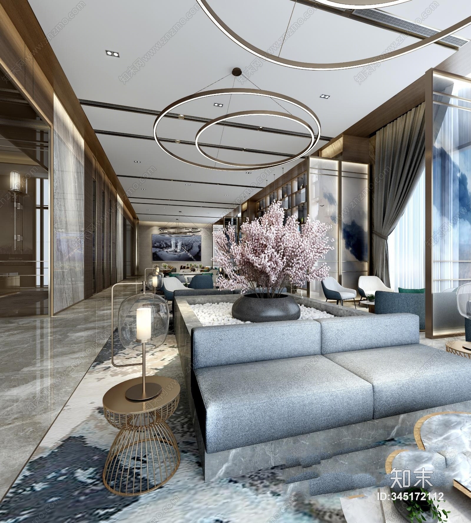 现代茶餐厅3D模型下载【ID:345172112】