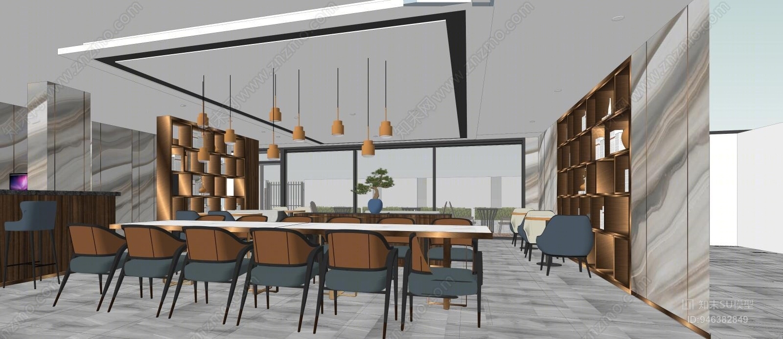 现代民宿酒店SU模型下载【ID:946382849】