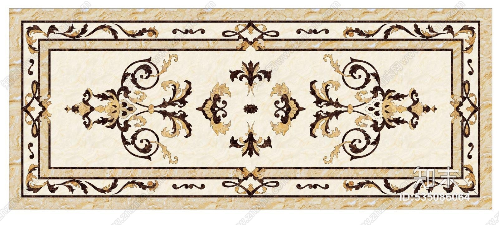 过道地拼花贴图,大理石,瓷砖,法式,简欧,欧式,现代6629*2994贴图下载【ID:535086064】