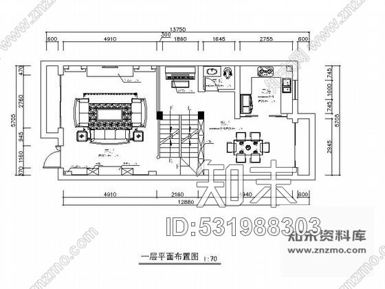 施工图精品美式乡村三层别墅室内装修设计图(含效果cad施工图下载【ID:531988303】