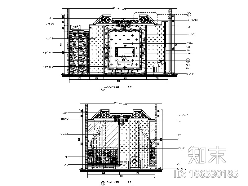 [湖南]海鲜楼设计CAD施工图（含效果图）cad施工图下载【ID:166530185】