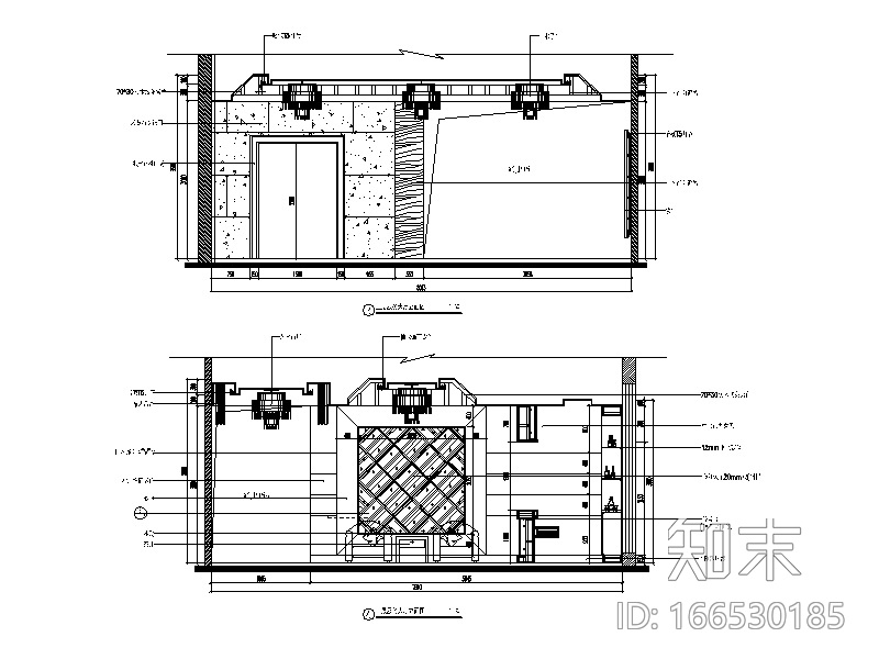 [湖南]海鲜楼设计CAD施工图（含效果图）cad施工图下载【ID:166530185】