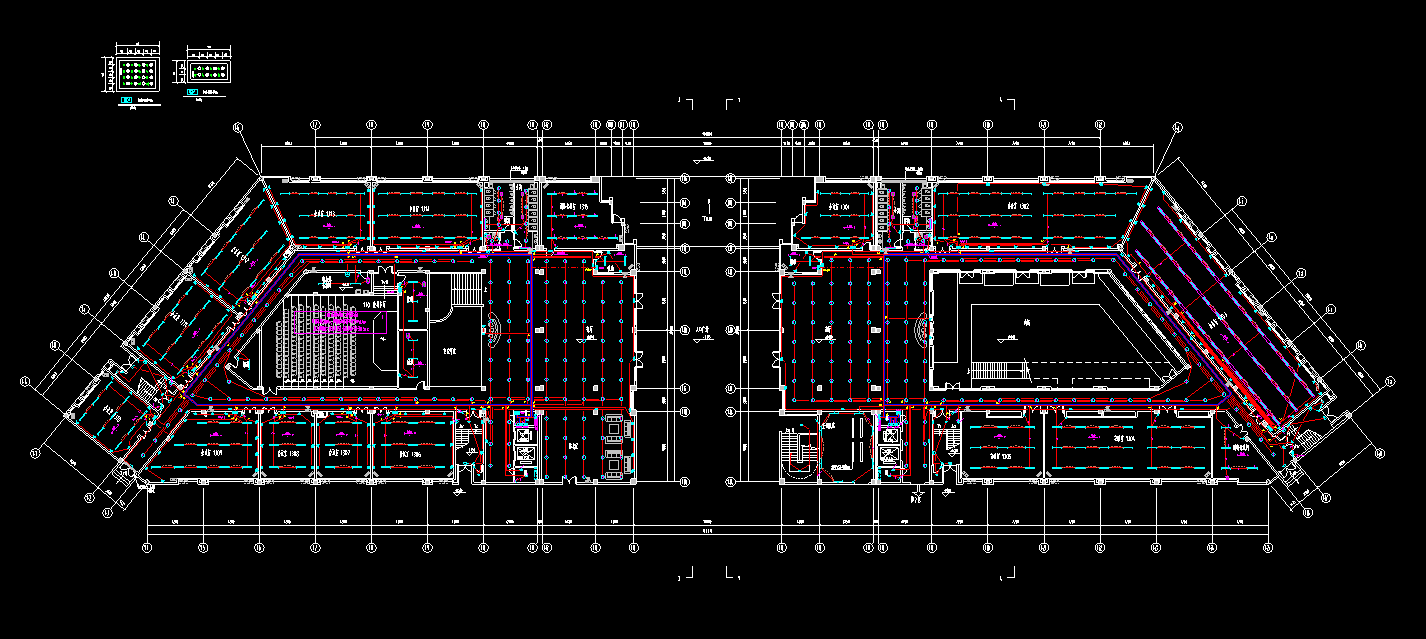 某高校石油科技中心施工图汇总（全套）cad施工图下载【ID:151562142】