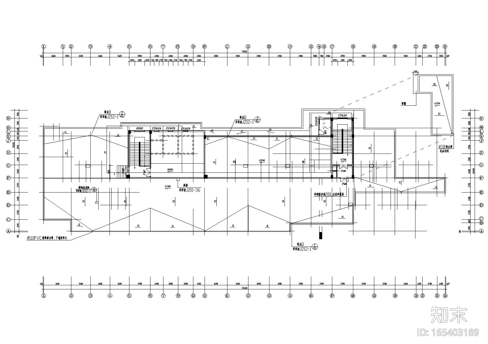 [四川]乐山市武警医院住院楼建筑工程施工图cad施工图下载【ID:165403189】