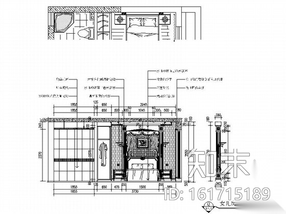 [绍兴]豪华欧式风格三居室复式楼装修图（含效果图）cad施工图下载【ID:161715189】