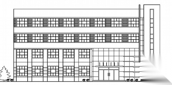 某五层办公楼建筑方案图cad施工图下载【ID:149935129】