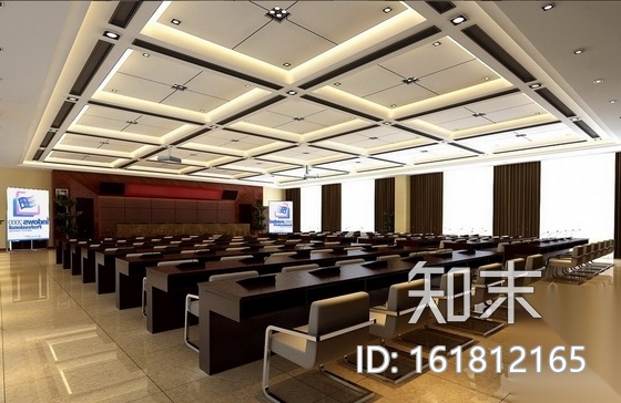 [重庆]国家供电系统办公楼室内装修图（含效果）cad施工图下载【ID:161812165】