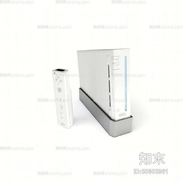 白色游戏机3D模型下载【ID:50805961】