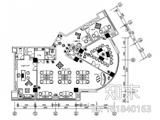 [重庆]某大厦办公层装修图(含效果)cad施工图下载【ID:161840163】