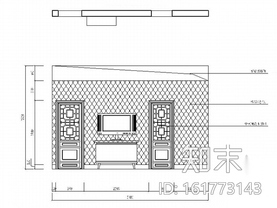 [重庆]某中式名品茶楼室内装修施工图（含效果）cad施工图下载【ID:161773143】