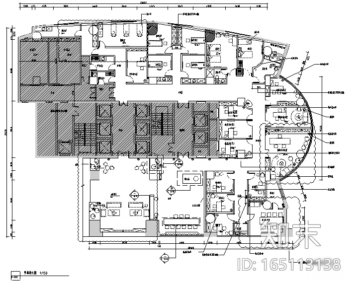 [新疆]现代风1300平米整形美容医院空间装修施工图（附效...cad施工图下载【ID:165113138】