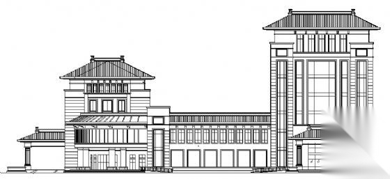 某七层综合楼建筑方案图cad施工图下载【ID:166720196】