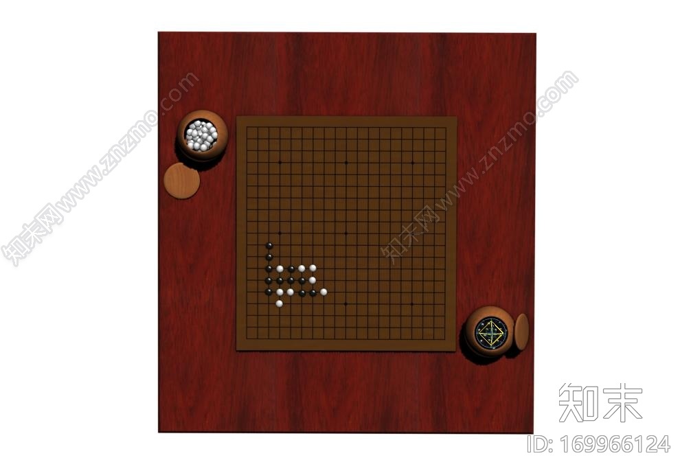 围棋棋盘和棋子CG模型下载【ID:169966124】