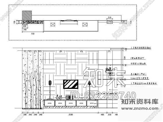 图块/节点两个电视墙立面设计施工图下载【ID:832258740】