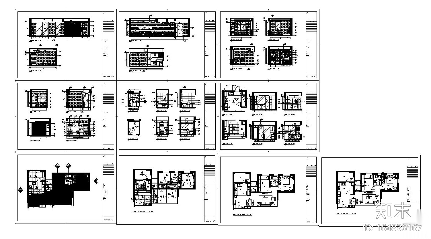 梁志天——上海两室一厅室内装修施工图设计施工图下载【ID:164836167】