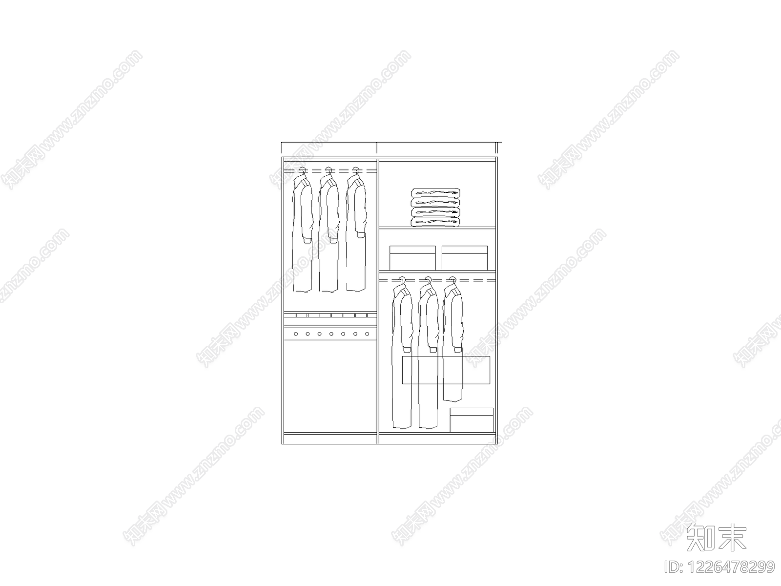 柜子cad施工图下载【ID:1226478299】