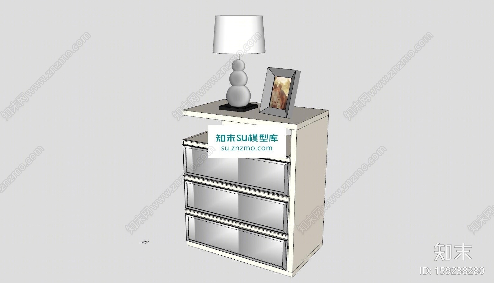 床头柜SU模型下载【ID:159238280】