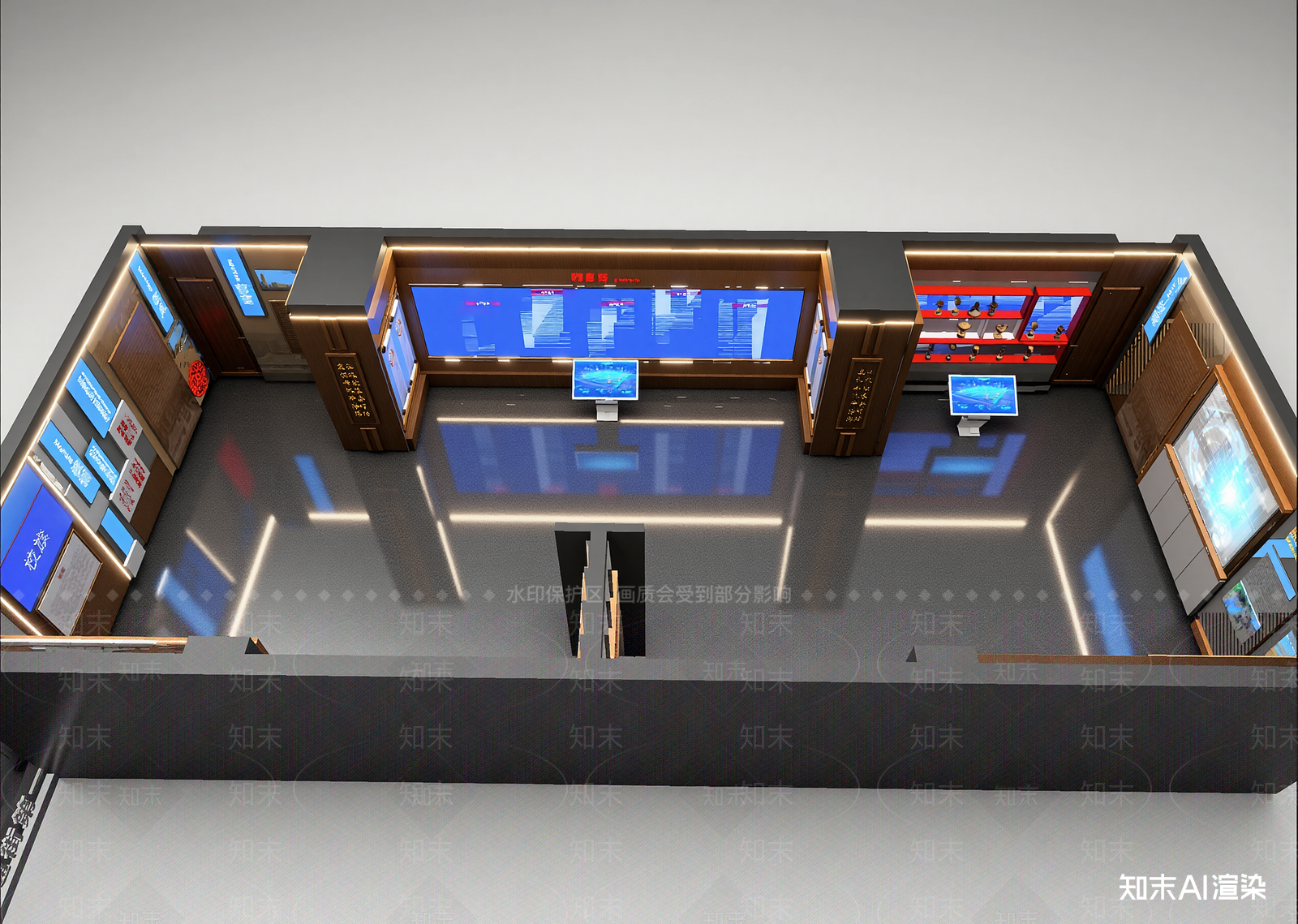 新中式科技展厅3D模型下载【ID:1215106842】
