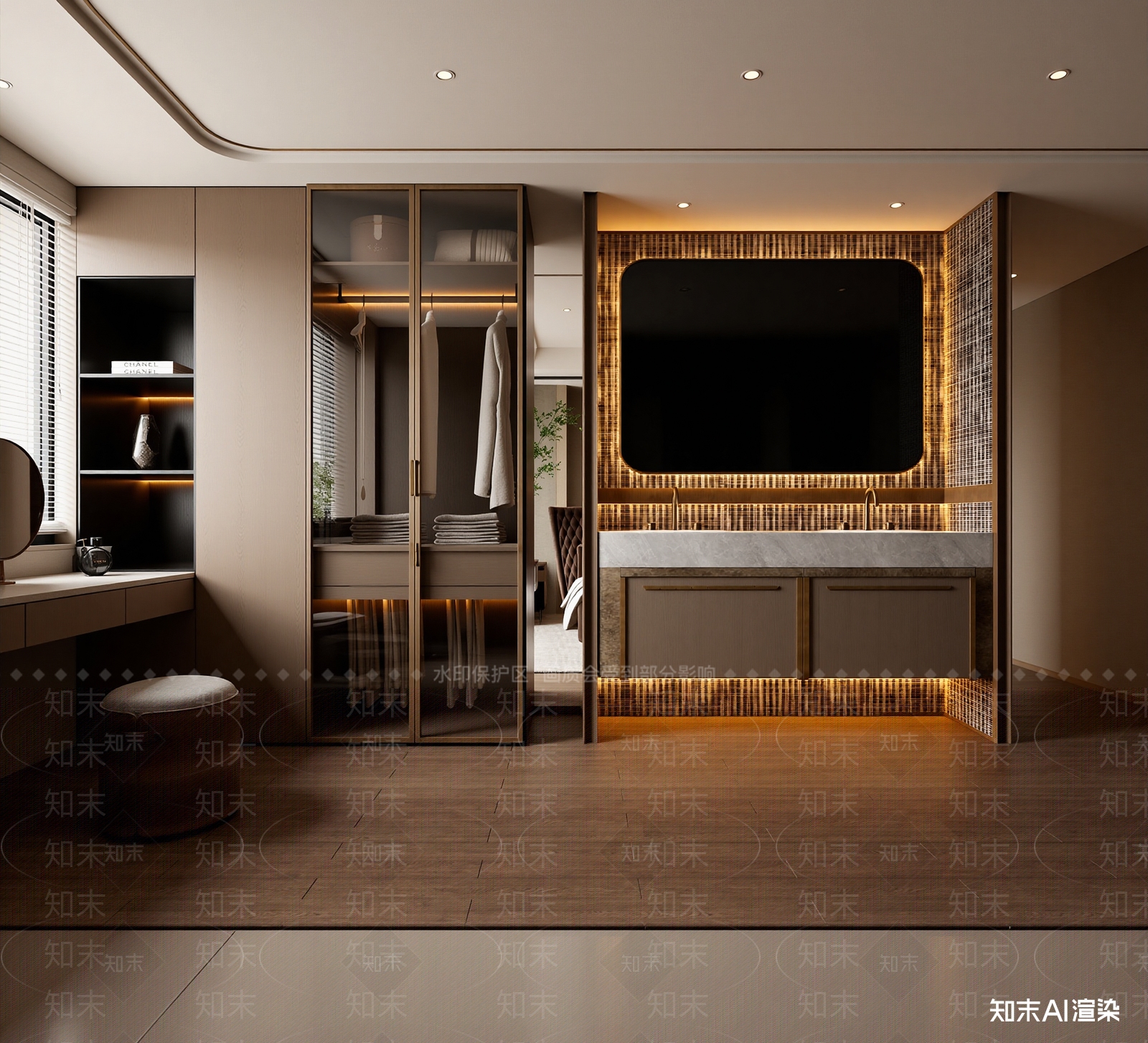 现代衣帽间3D模型下载【ID:1214368840】