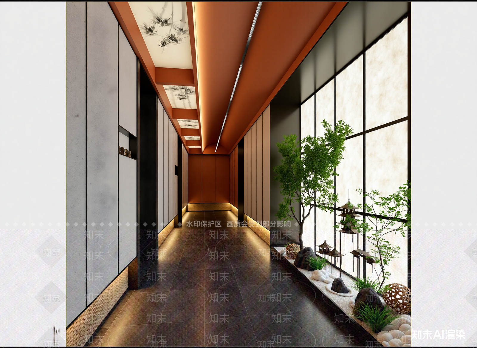 现代酒店走廊3D模型精品下载_3dmax模型_知末网