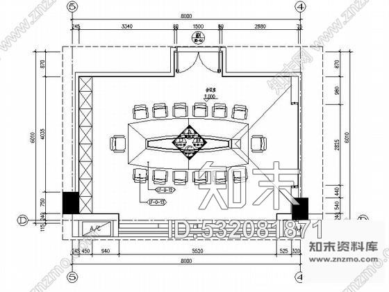 施工图广东简约时尚会议室室内设计CAD施工图施工图下载【ID:532081871】