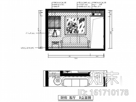 [福建]温馨之家简欧两居室样板房装修图（含效果）cad施工图下载【ID:161710178】