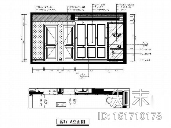 [福建]温馨之家简欧两居室样板房装修图（含效果）cad施工图下载【ID:161710178】