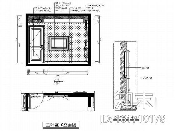 [福建]温馨之家简欧两居室样板房装修图（含效果）cad施工图下载【ID:161710178】