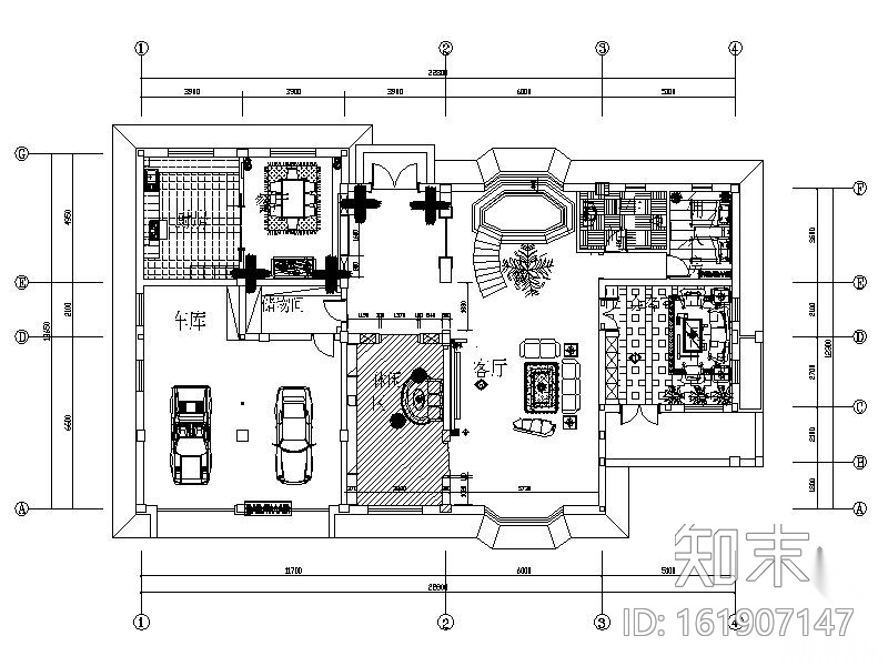 [哈尔滨]某三层别墅装修图施工图下载【ID:161907147】