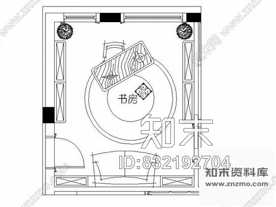 图块/节点豪华别墅书房设计立面图cad施工图下载【ID:832192704】