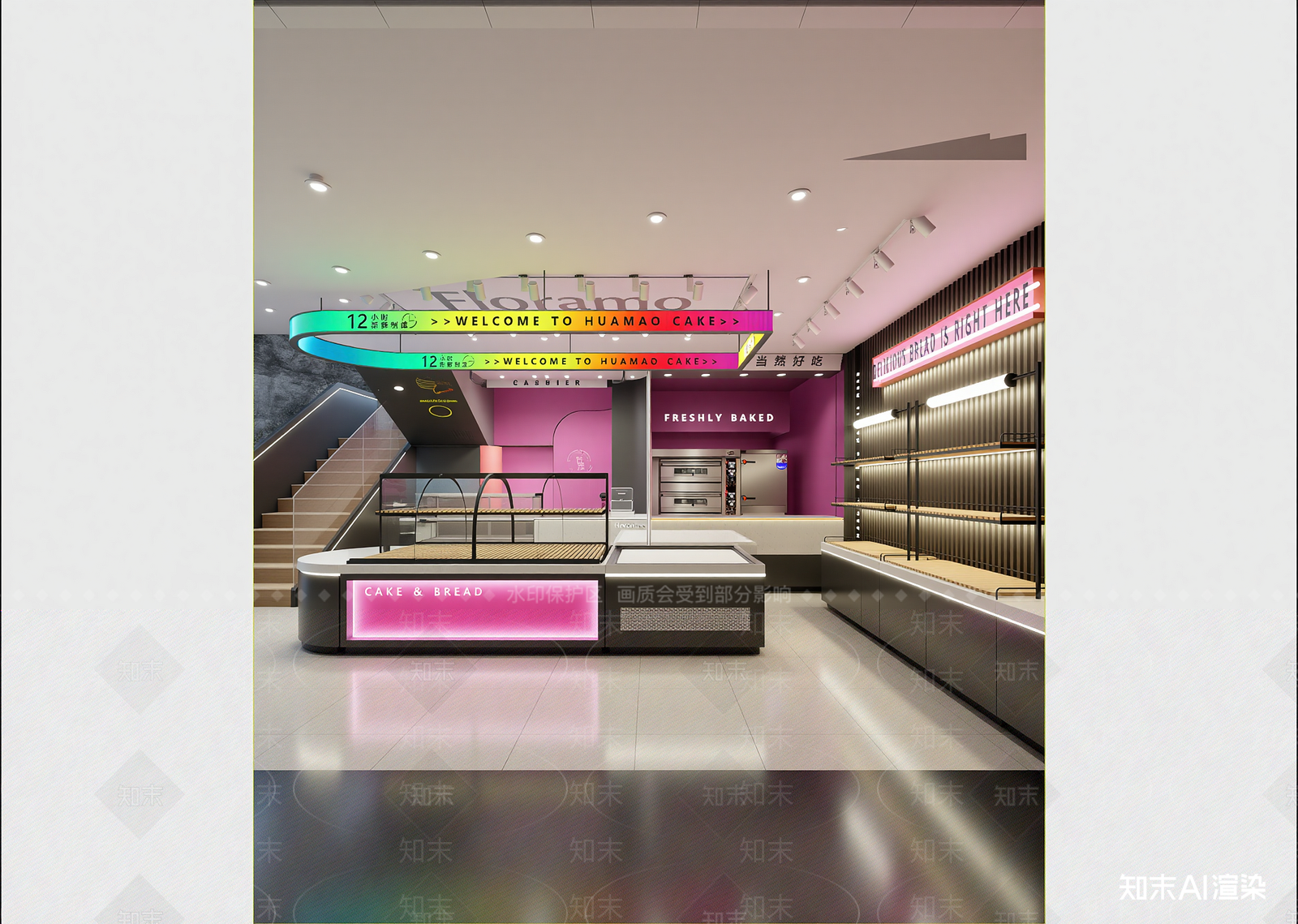 现代面包店3D模型下载【ID:1215027736】