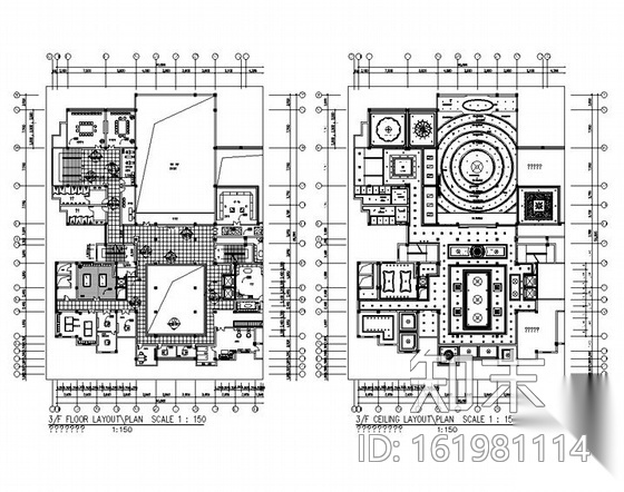 [青岛]某星级酒店平面图施工图下载【ID:161981114】