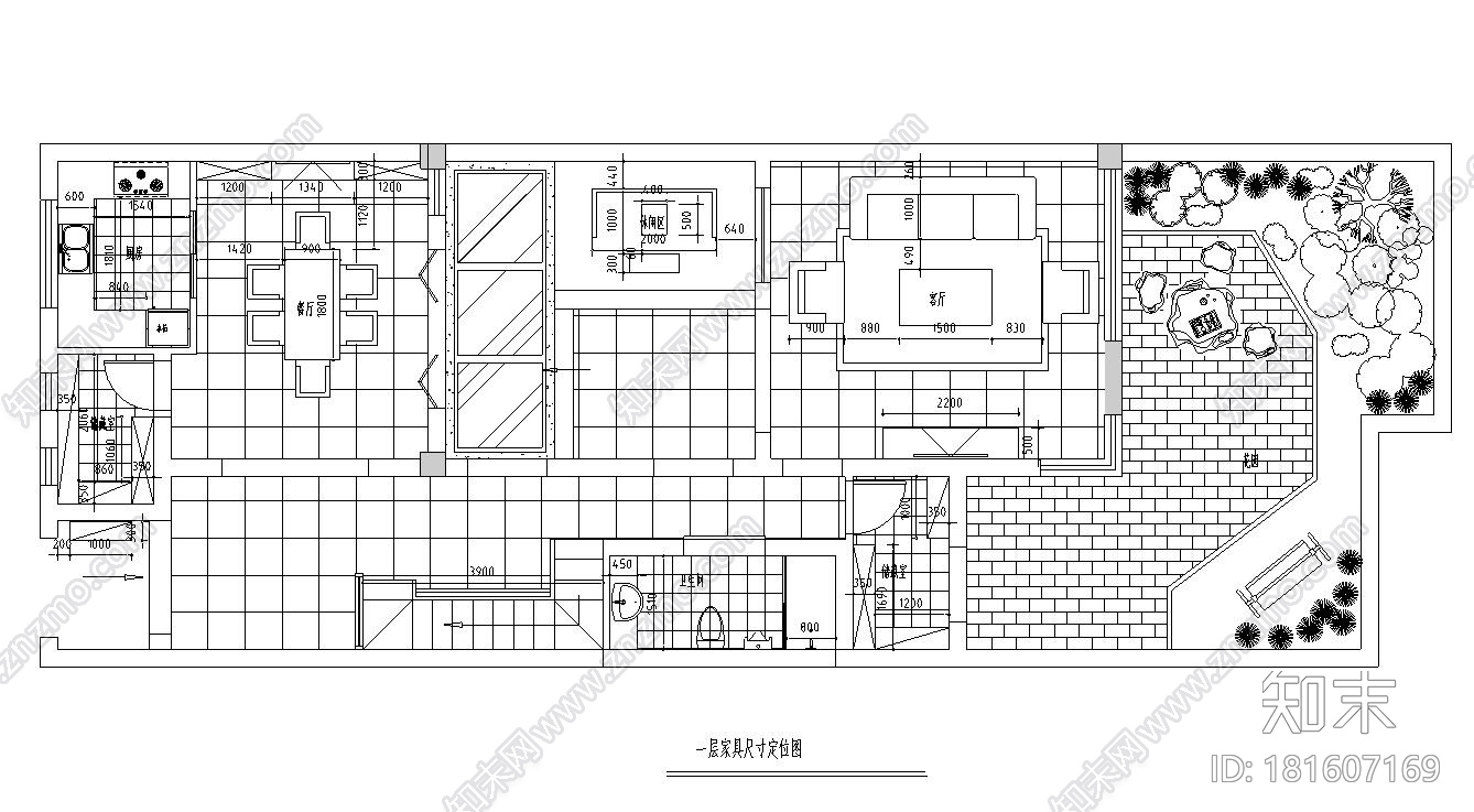 [江苏]现代风格400㎡联体别墅装修施工图cad施工图下载【ID:181607169】