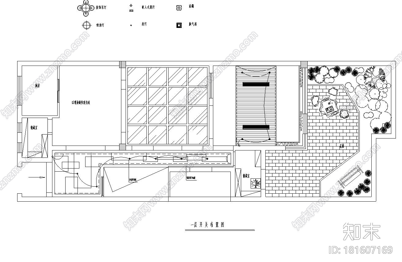 [江苏]现代风格400㎡联体别墅装修施工图cad施工图下载【ID:181607169】