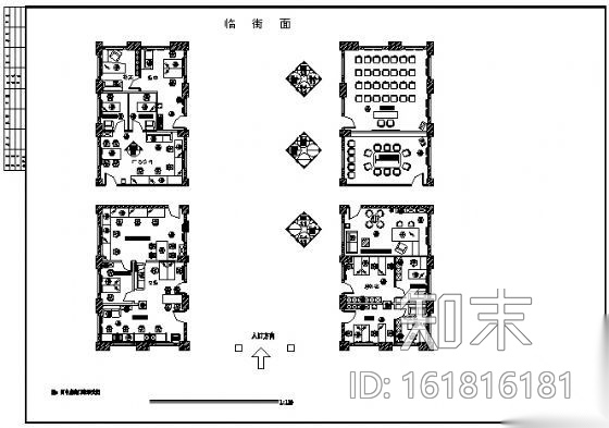 某办公室装修施工图cad施工图下载【ID:161816181】