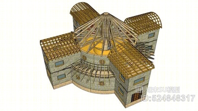 小城堡SU模型下载【ID:524848317】