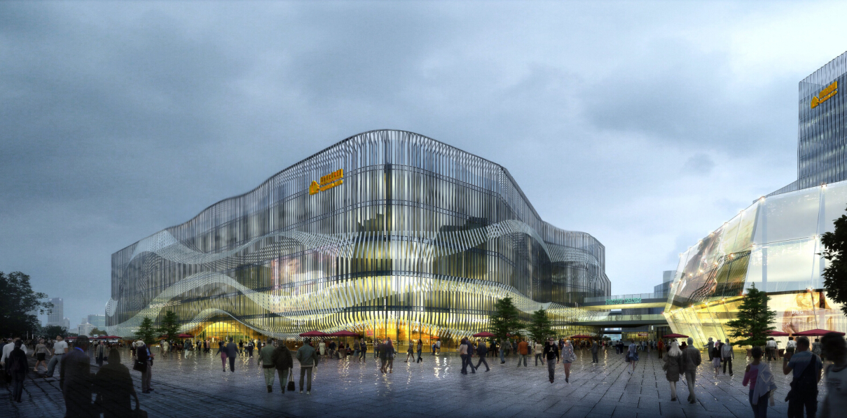 [上海]现代风格某知名地产办公综合体建筑设计方案文本cad施工图下载【ID:166816146】