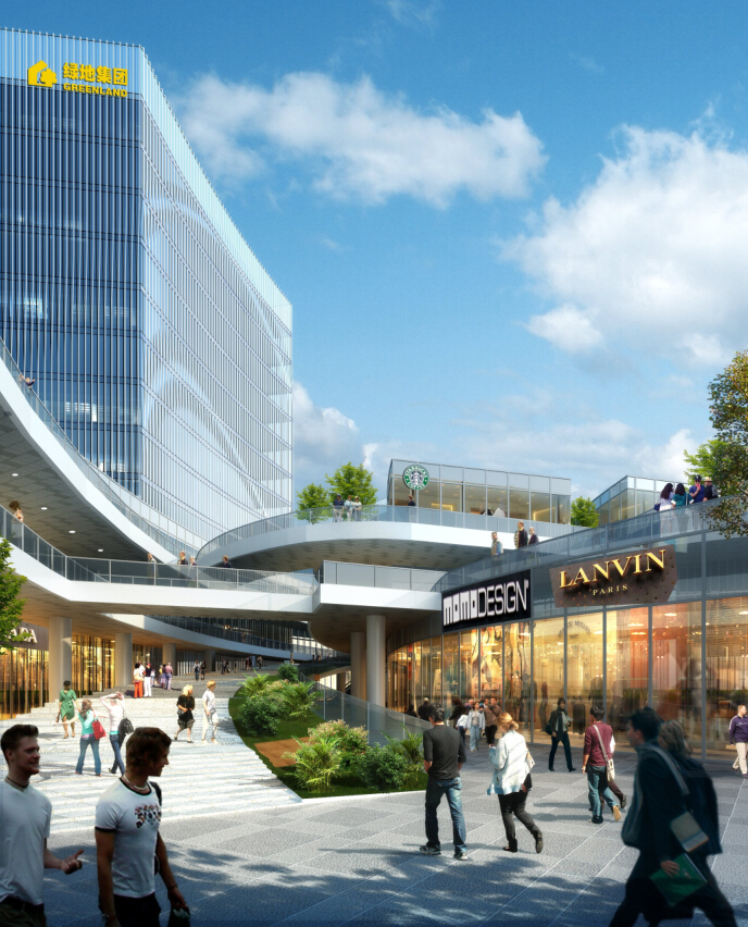 [上海]现代风格某知名地产办公综合体建筑设计方案文本cad施工图下载【ID:166816146】