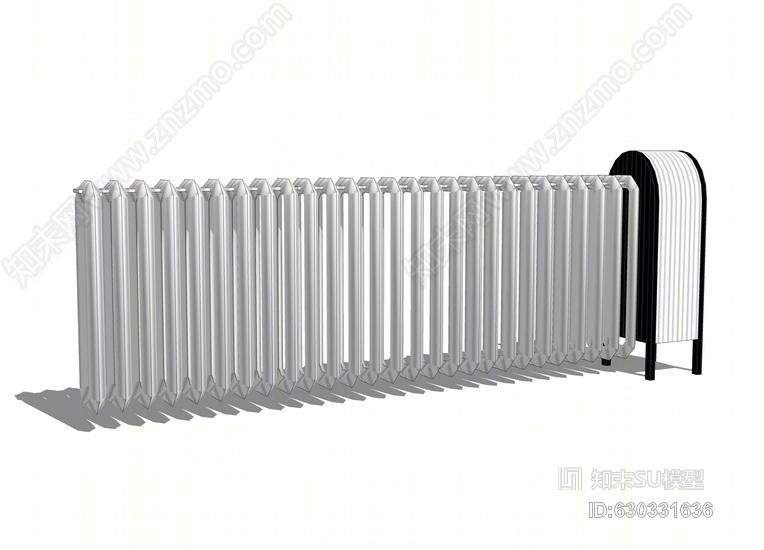 自动伸缩门SU模型下载【ID:630331636】