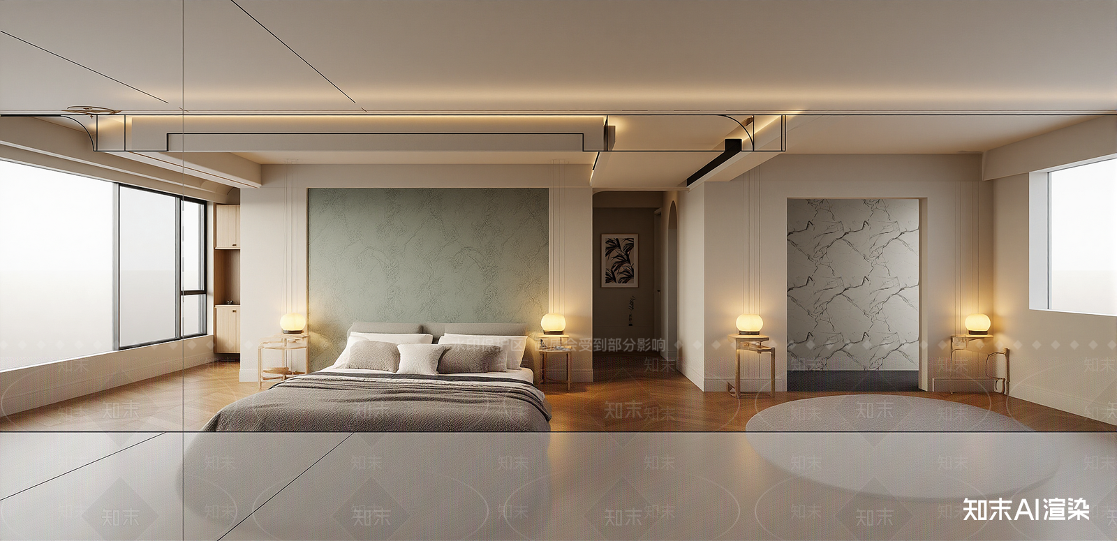 法式家居卧室SU模型下载【ID:1215983383】