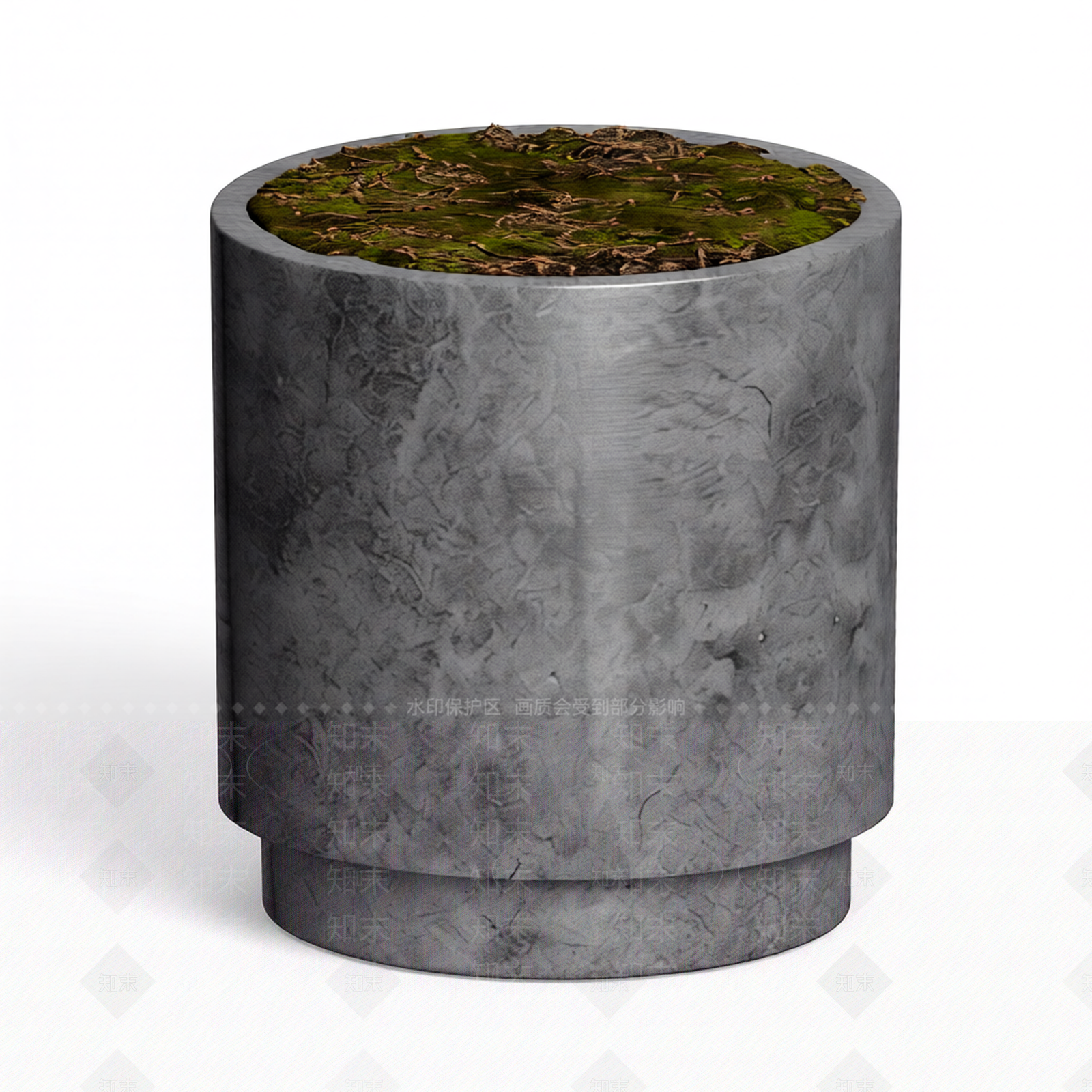 圆形混凝土花坛3D模型下载【ID:1206192911】