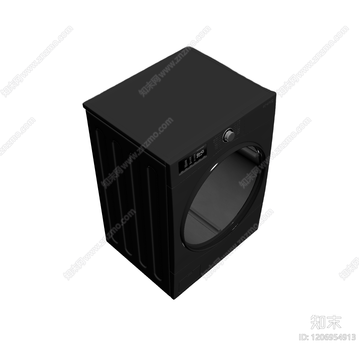 黑色滚筒洗衣机3D模型下载【ID:1206954913】