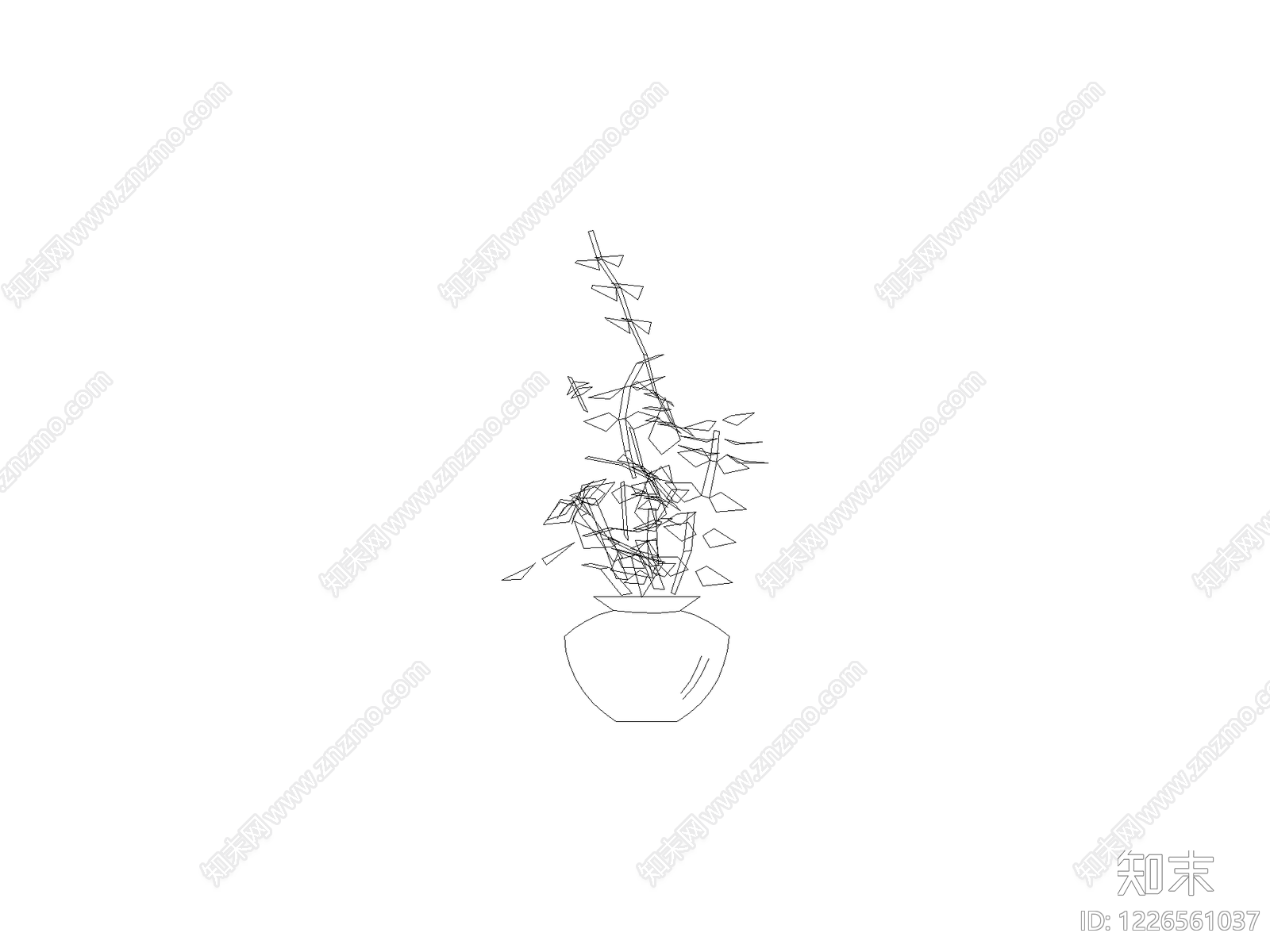 现代绿植CAD图纸