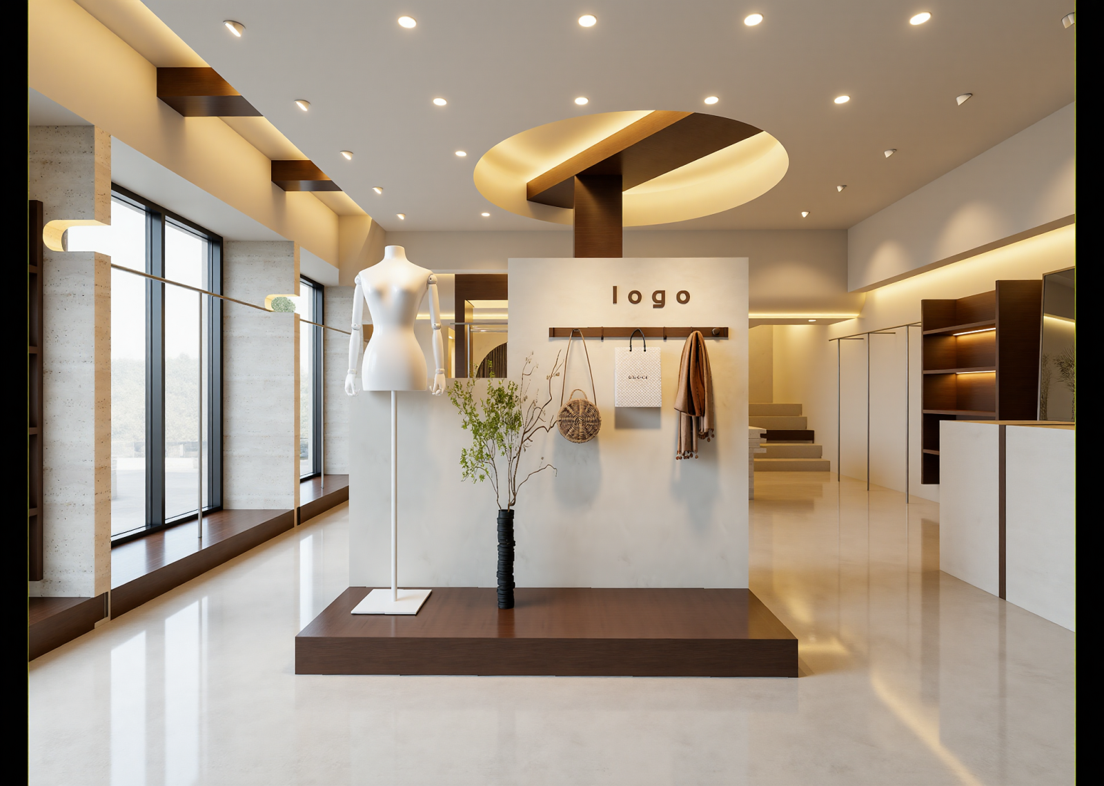 复古服装展厅3D模型下载【ID:1215121511】