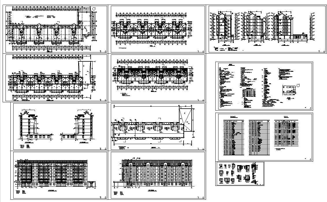 3套商住综合楼建筑设计施工图CAD施工图下载【ID:151479198】